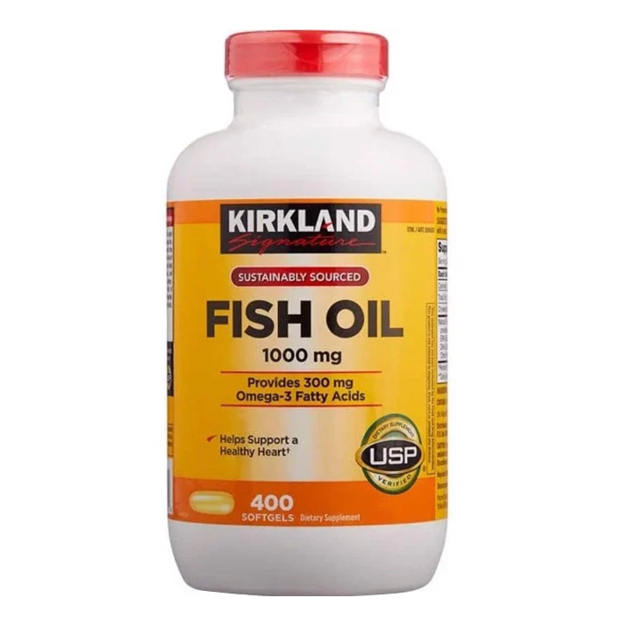 dau ca kirkland fish oil bo sung omega 3 1000mg giup sang mat anh 1