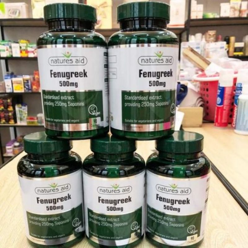 natures aid vien uong loi sua fenugreek 500mg 90 vien anh 0001