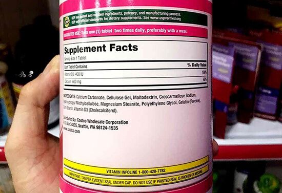 vien uong bo sung canxi d3 kirkland calcium 600mg 500 vien anh 001