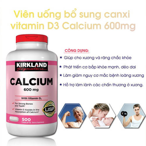 vien uong bo sung canxi d3 kirkland calcium 600mg 500 vien anh 2