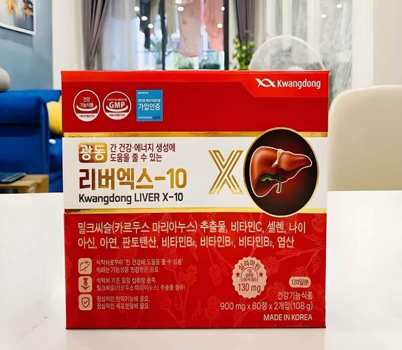 vien uong ho tro chuc nang gan kwangdong liverx 10 han quoc 120 vien anh 1