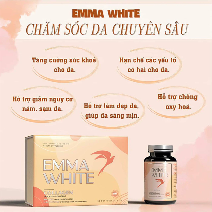 vien uong trang da chong nang collagen ace white 60 vien anh 1