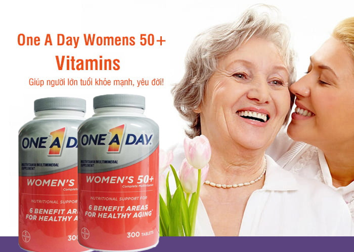 vien uong vitamin one a day womens 50 cho nu tren 50 tuoi bayer 300 vien my anh 1