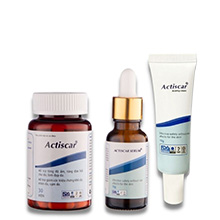 Combo Bộ 3 Làm Mờ Sẹo Rỗ Lồi Lõm Giảm Thâm Actiscar