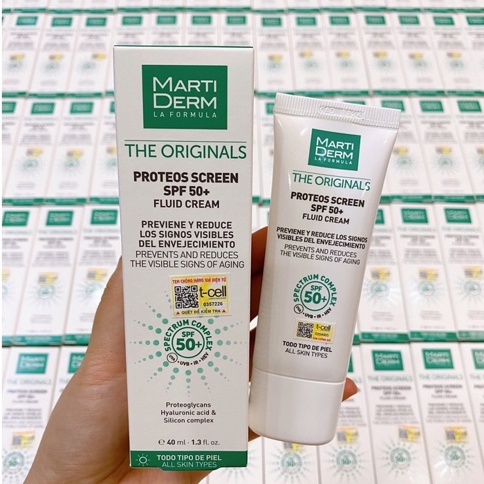 Kem Chống Nắng Ngừa Nám Martiderm The Originals Proteos Screen SPF50+ Tây Ban Nha 40ml