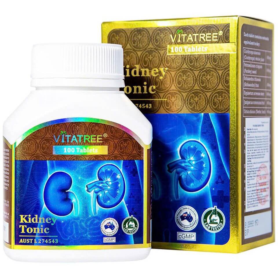 Thuốc bổ thận Vitatree Kidney Tonic Australia hộp 100 viên – Hỗ trợ chức năng thận & tăng cường sinh lực
