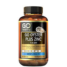 Viên Uống Tinh Chất Hàu Go Healthy Go Oyster Plus ZinC 1-A-Day Men's Health Úc 120 viên