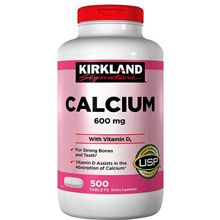 Viên Uống Kirkland Calcium 600mg Bổ Sung Canxi + D3 500 Viên