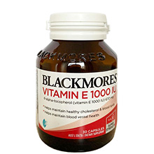 Viên uống bổ sung vitamin E Blackmores Natural E 1000IU hộp 30 viên Úc
