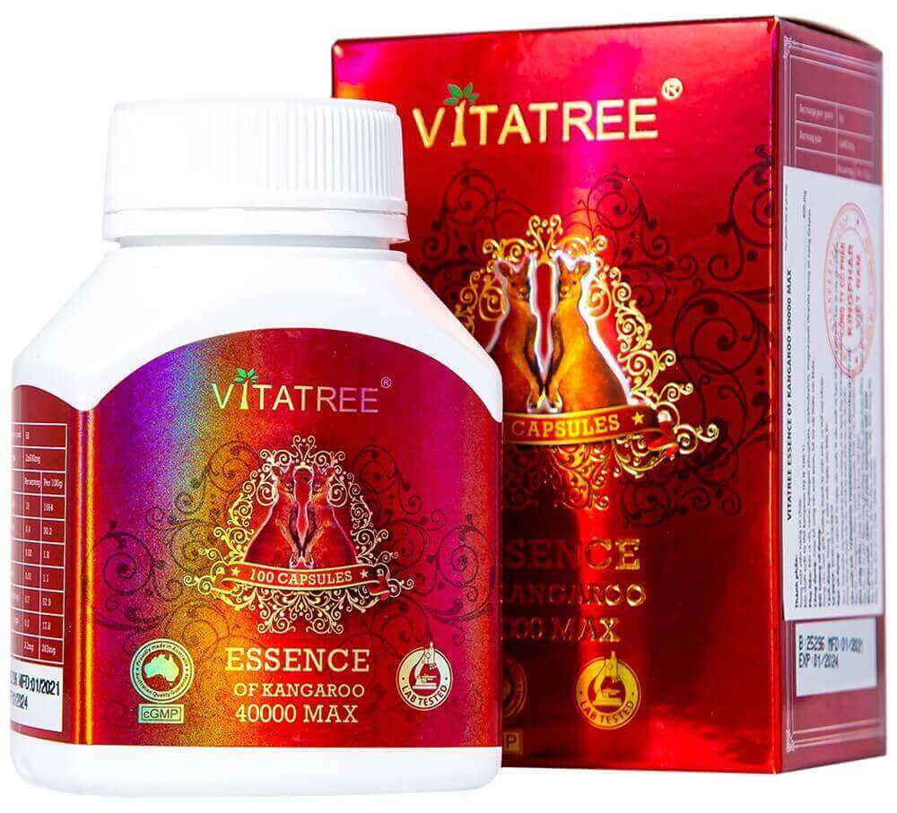 Viên uống Essence Of Kangaroo 40000 Max Vitatree Úc 100 viên – Hỗ trợ bổ thận, tráng dương, tăng cường sinh lực