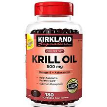 Viên Uống Kirkland Signature Krill Oil 500mg 180v Mỹ Hỗ Trợ Tim Mạch
